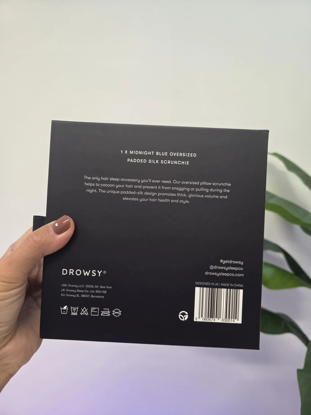 New Drowsy Midnight Blue Oversized Padded Silk Scrunchie